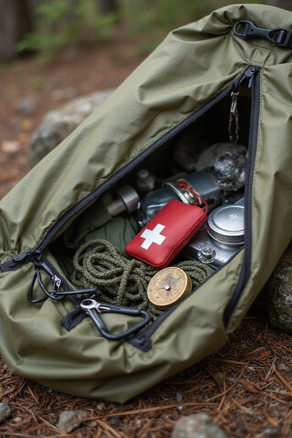 organized gear for hiking